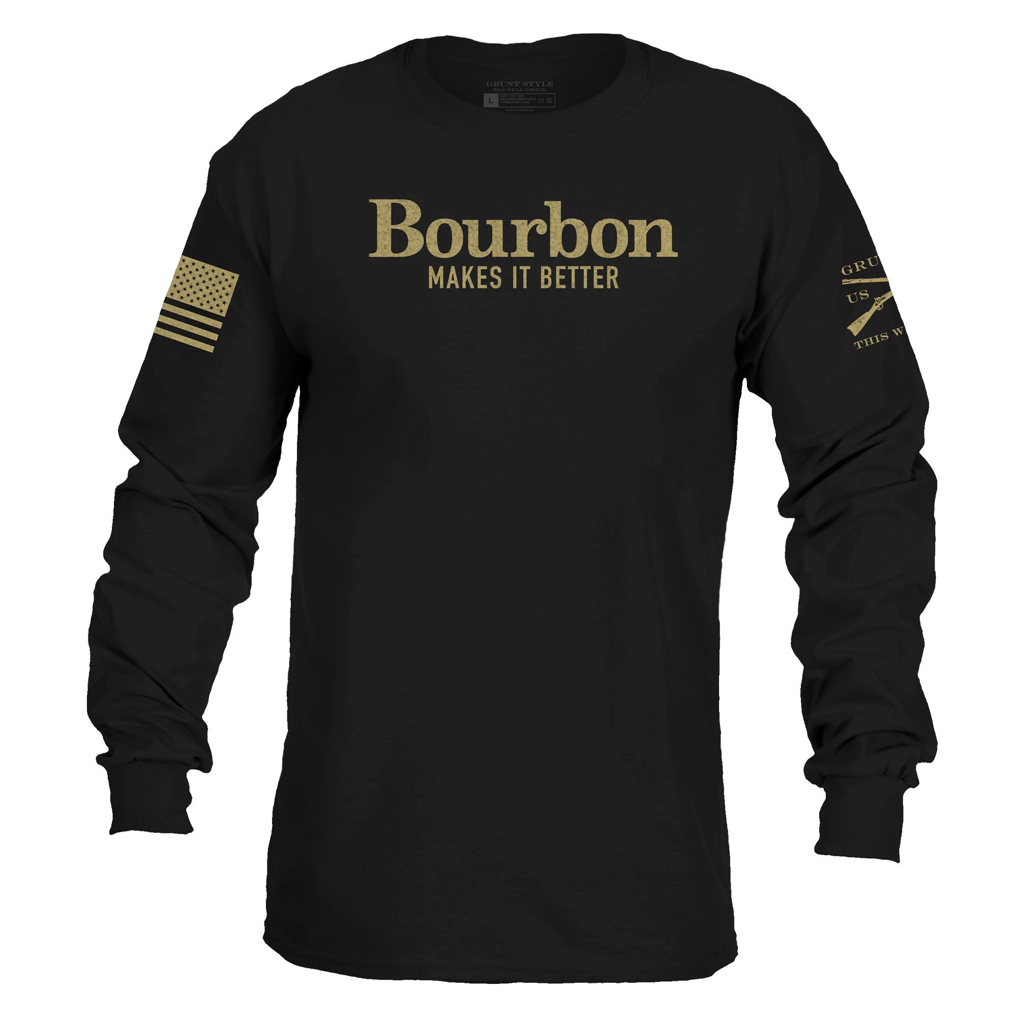 Bourbon Makes It Better Long Sleeve - Black 3 Bourbon Makes It Better Long Sleeve - Black