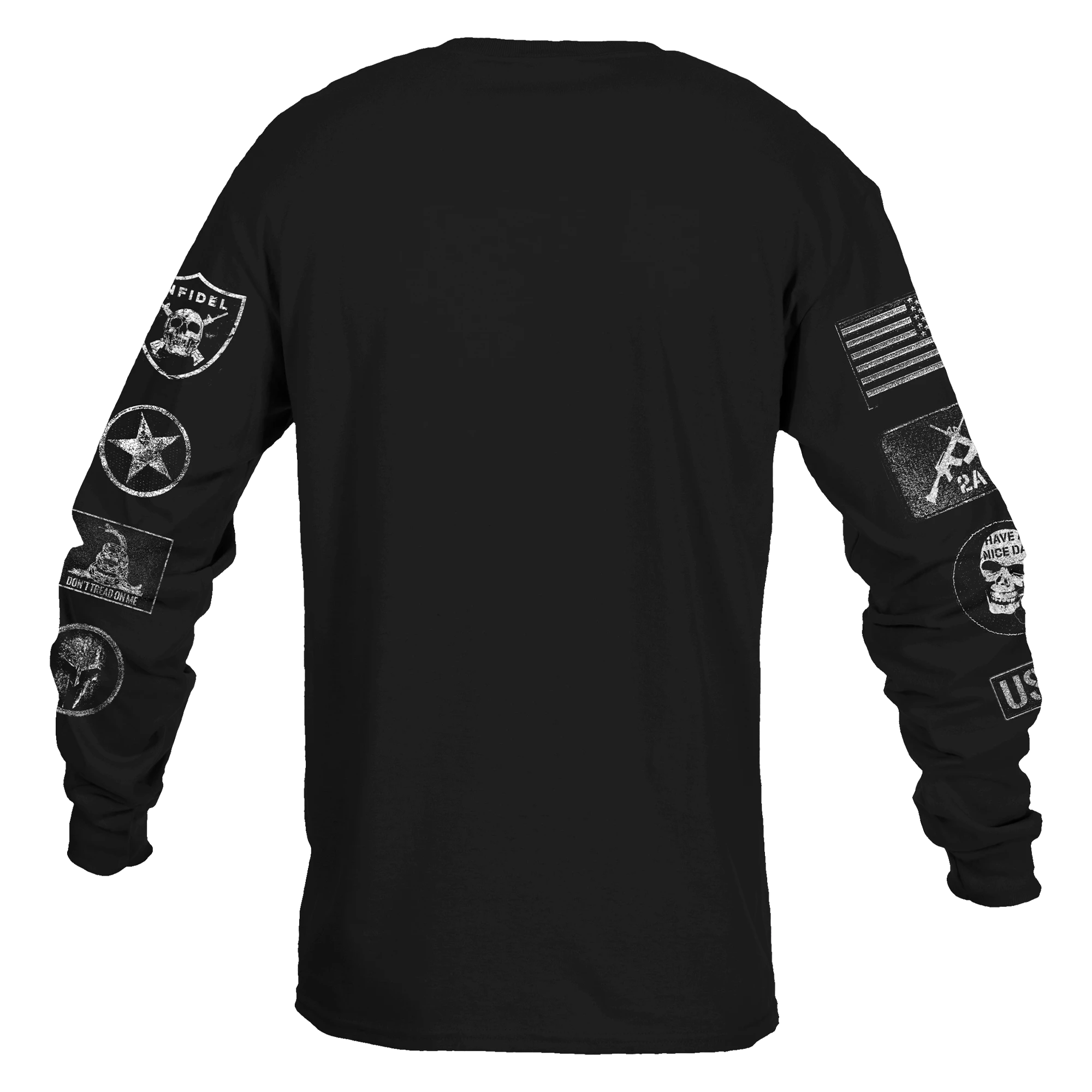 Patch Long Sleeve - Black 9 Patch Long Sleeve - Black - Image 7
