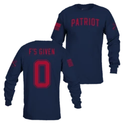 Zero F's Given Long Sleeve - Midnight Navy