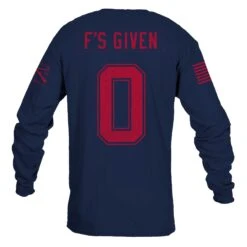 Zero F's Given Long Sleeve - Midnight Navy -Daily Clothing Store GS5836 Men s Zero F s Given Long Sleeve Navy back WEB READY