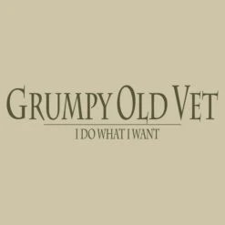 Grumpy Old Vet Long Sleeve - Sand -Daily Clothing Store GS5837 Men sGrumpyOldVetLongSleeve Sand WEB READYFRONTART