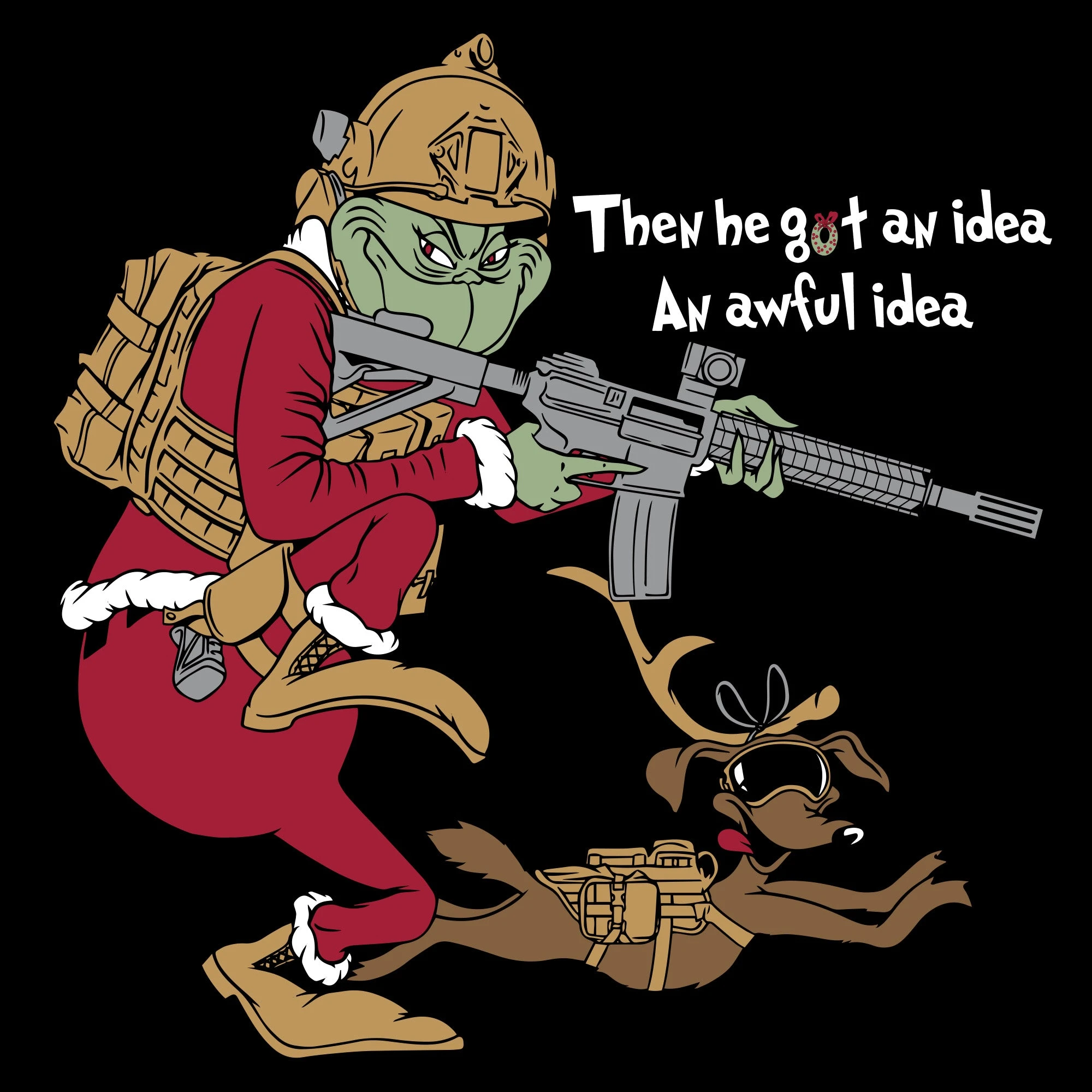 Operator Grinch T-Shirt - Black 4 Operator Grinch T-Shirt - Black - Image 2