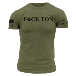 F*ck Ton T-Shirt - Military Green 12 F*ck Ton T-Shirt - Military Green -Daily Clothing Store GS5910 Men sFckTonTee MilitaryGreen WEB READY FRONT