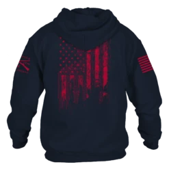 1776 Flag Hoodie - Navy -Daily Clothing Store GS6026 Men s1776FlagHoodie Navy WEB READY Back