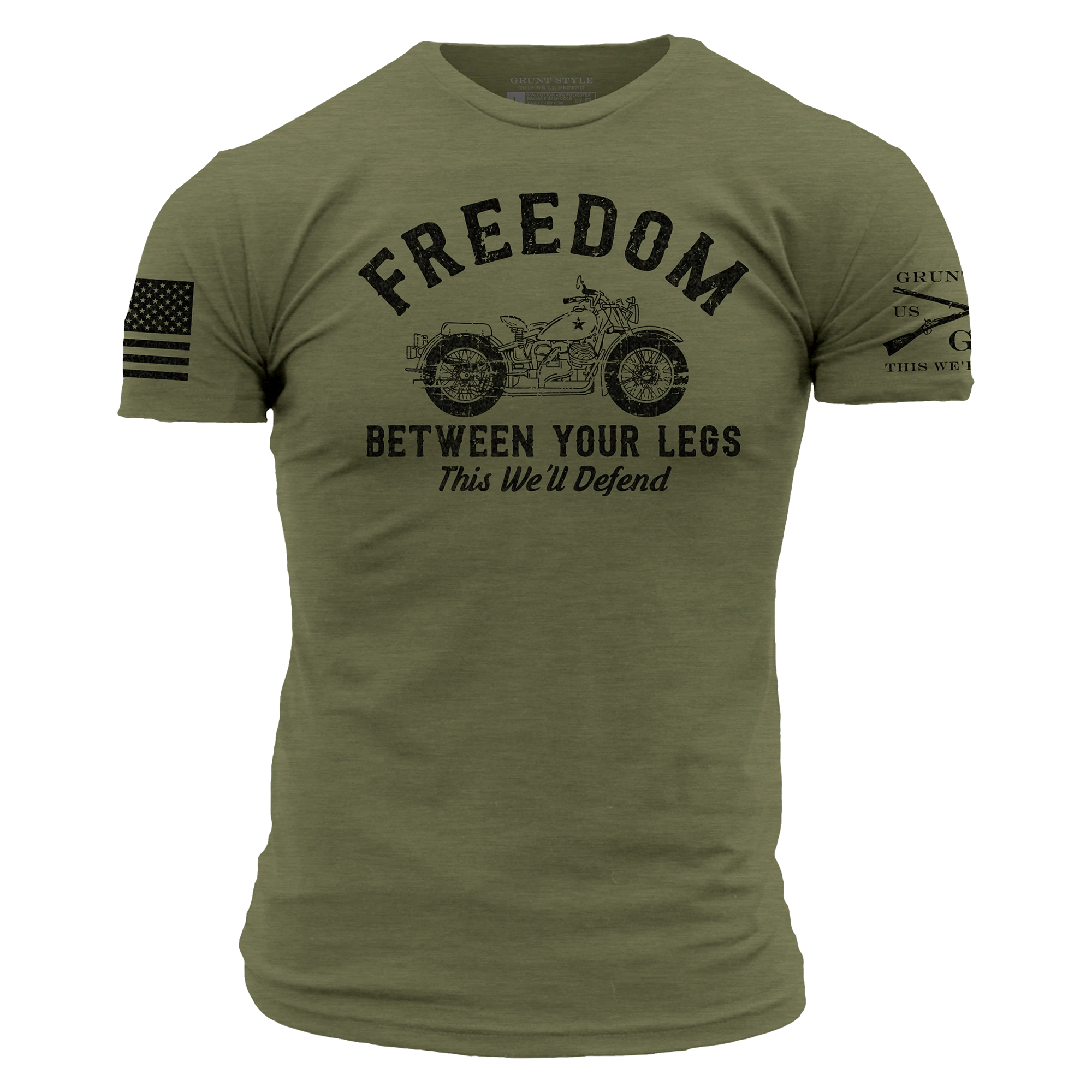 Freedom Between Your Legs T-Shirt - Military Green 3 Freedom Between Your Legs T-Shirt - Military Green