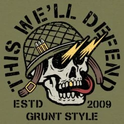 Death Skull T-Shirt - Military Green 9 Death Skull T-Shirt - Military Green -Daily Clothing Store GS6070 Men s Death Skull T Shirt Military Green WEB READY BACK ARTWORK