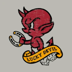Lucky Devil T-Shirt - Sand -Daily Clothing Store GS6124 Men sLuckyDevilT Shirt Sand WEB READY 2023art