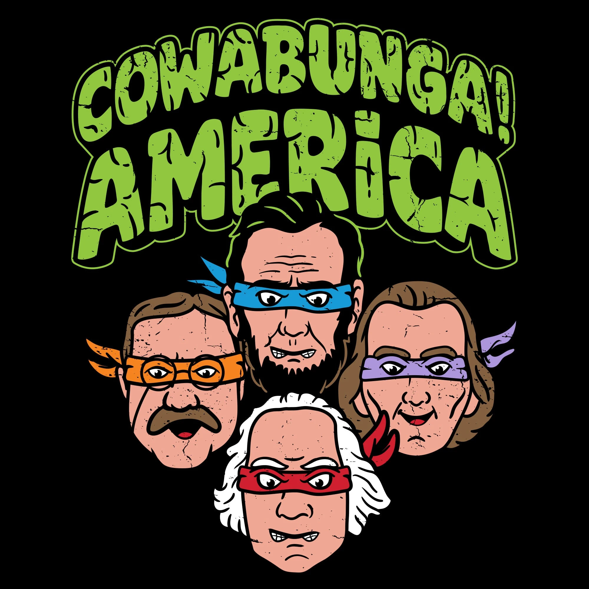 Cowabunga! America T-Shirt - Black 6 Cowabunga! America T-Shirt - Black - Image 4