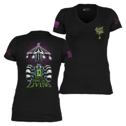 Women's Never Trust The Living V-Neck - Black -Daily Clothing Store GS6219 Women sNeverTrustTheLivingV Neck Black WEB READY 2022frtbk