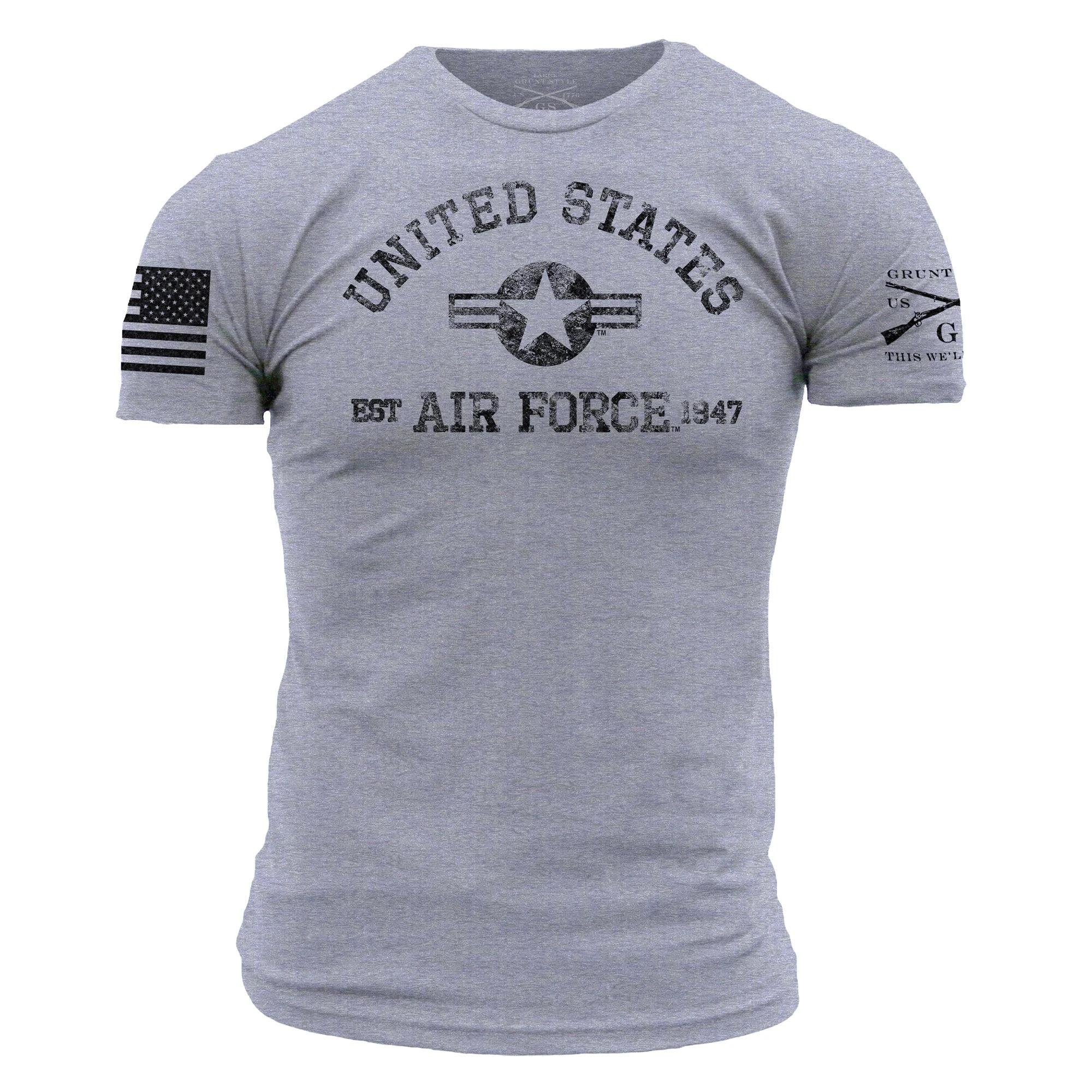 USAF - Est. 1947 T-Shirt - Heather Grey 4 USAF - Est. 1947 T-Shirt - Heather Grey - Image 2