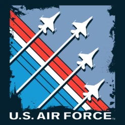USAF - Finger-Four Formation T-Shirt - Midnight Navy -Daily Clothing Store GSAF0020 USAF Finger FourFormation BackArt