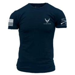 USAF - Finger-Four Formation T-Shirt - Midnight Navy -Daily Clothing Store GSAF0020 USAF Finger FourFormation FRONT