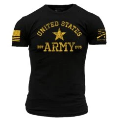 Army Est. 1775 T-Shirt - Black -Daily Clothing Store GSAR0043 Men sArmyEst1775T Shirt Black WEB READY Front