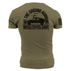 Army Hit The Ground Running T-Shirt - Military Green 8 Army Hit The Ground Running T-Shirt - Military Green -Daily Clothing Store GSAR0046 Men sArmyHitTheGroundRunningT Shirt MilitaryGreen WEB READY Back