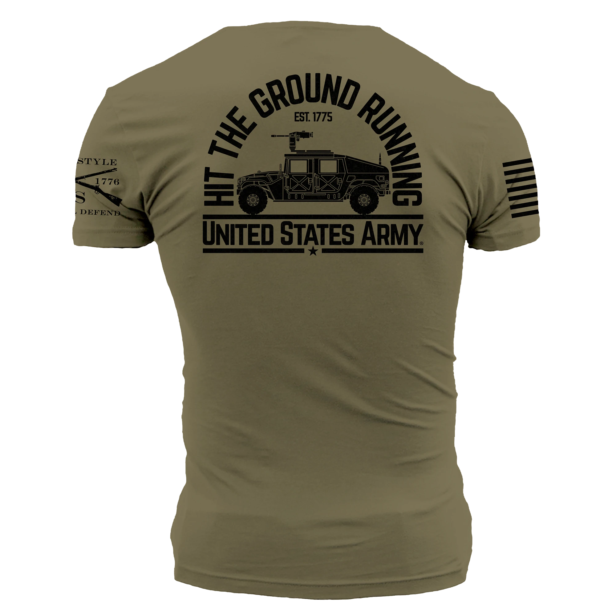 Army Hit The Ground Running T-Shirt - Military Green 5 Army Hit The Ground Running T-Shirt - Military Green - Image 3