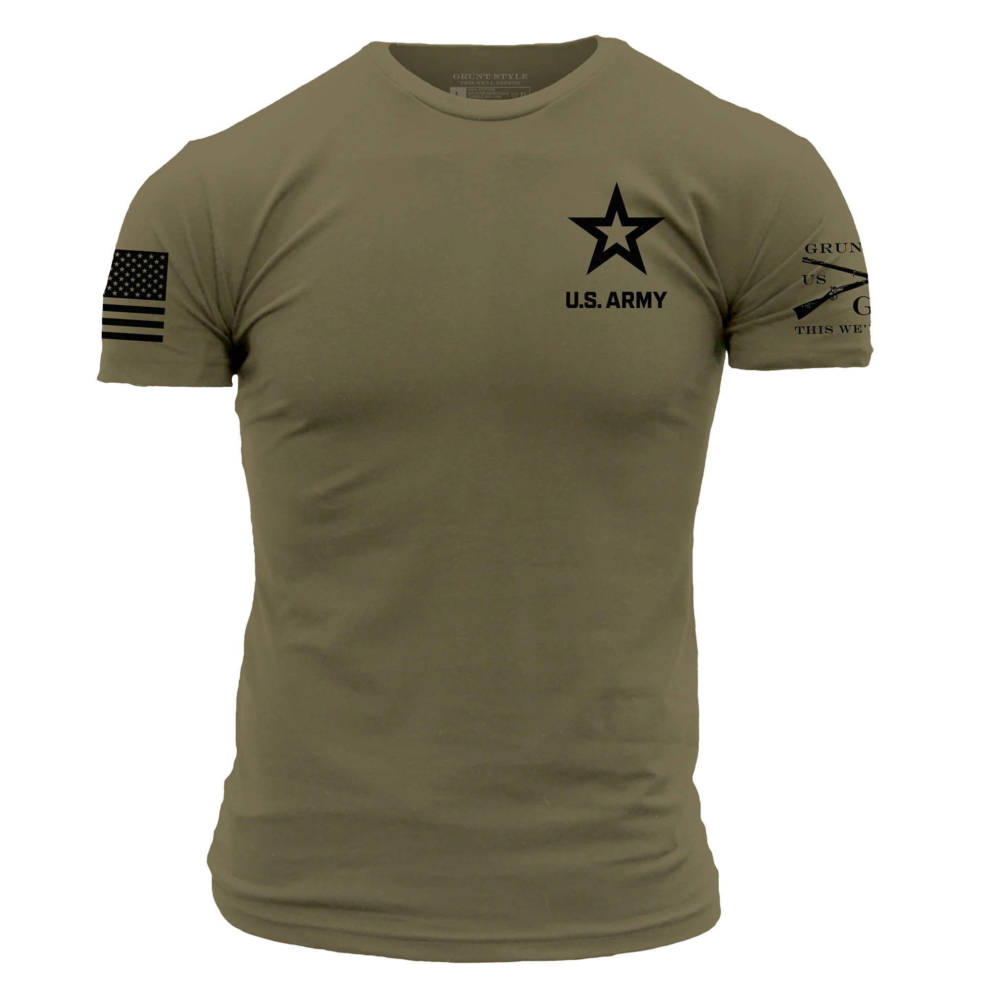 Army Hit The Ground Running T-Shirt - Military Green 4 Army Hit The Ground Running T-Shirt - Military Green - Image 2