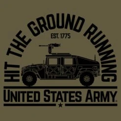Army Hit The Ground Running T-Shirt - Military Green 9 Army Hit The Ground Running T-Shirt - Military Green -Daily Clothing Store GSAR0046 Men sArmyHitTheGroundRunningT Shirt MilitaryGreen WEB READY FrontArt