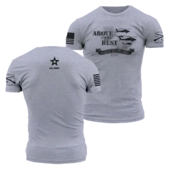 Army Above The Best T-Shirt - Heather Gray -Daily Clothing Store GSAR0047 Men sArmyAboveTheBestT Shirt HeatherGray WEB READY Both