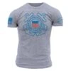 USCG -Logo T-Shirt - Heather Grey 2 USCG -Logo T-Shirt - Heather Grey -Daily Clothing Store GSCG0002 USCGLogoMen sTee HeatherGray WEB READY front