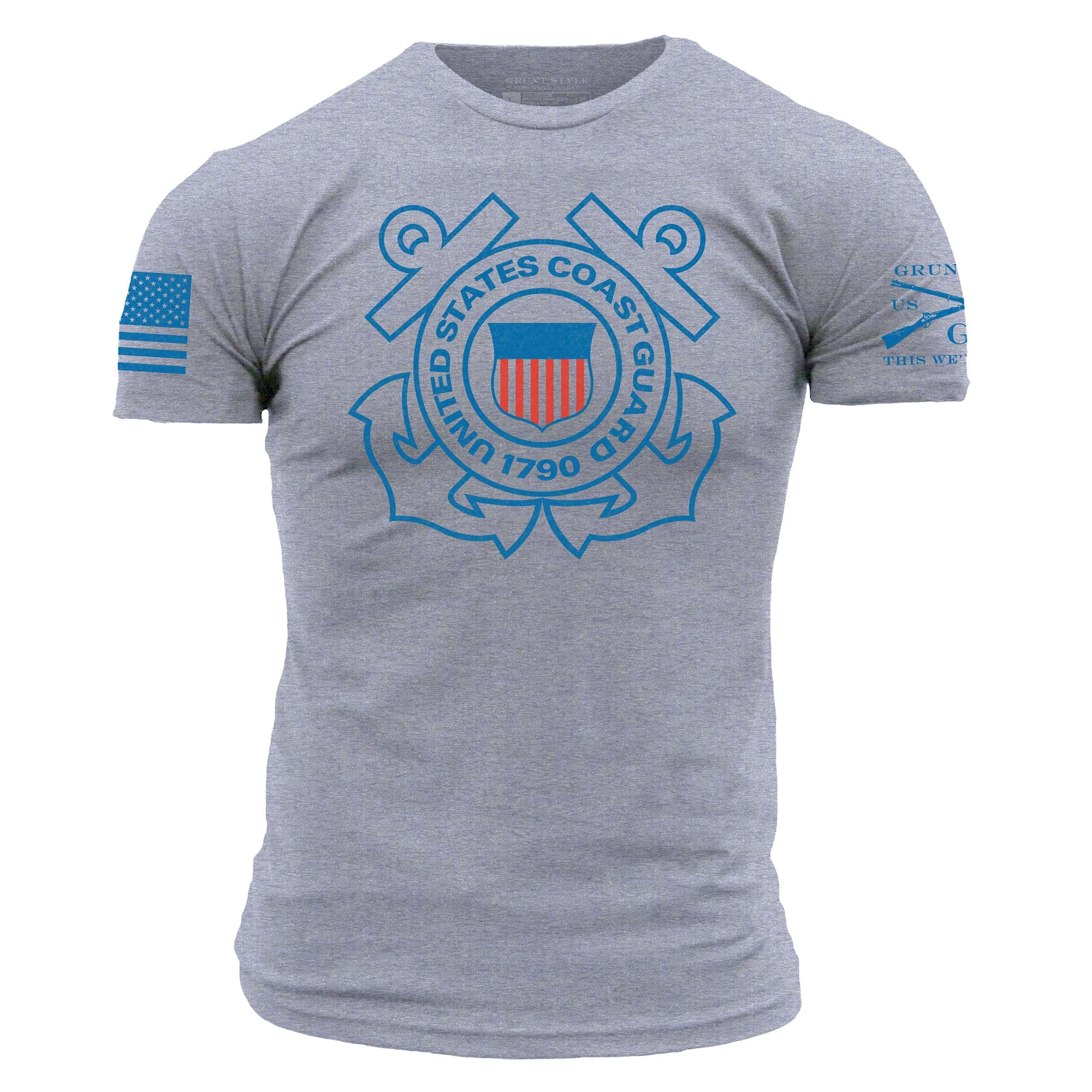 USCG -Logo T-Shirt - Heather Grey 3 USCG -Logo T-Shirt - Heather Grey