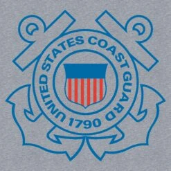 USCG -Logo T-Shirt - Heather Grey 9 USCG -Logo T-Shirt - Heather Grey -Daily Clothing Store GSCG0002 USCGLogoMen sTee HeatherGray WEB READY frontART