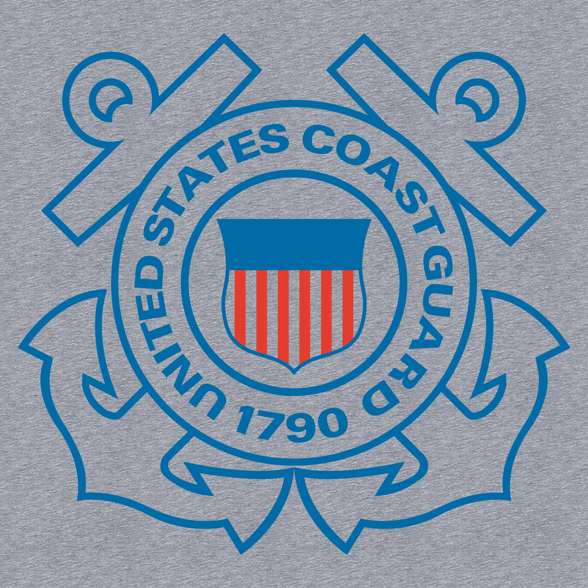 USCG -Logo T-Shirt - Heather Grey 6 USCG -Logo T-Shirt - Heather Grey - Image 4