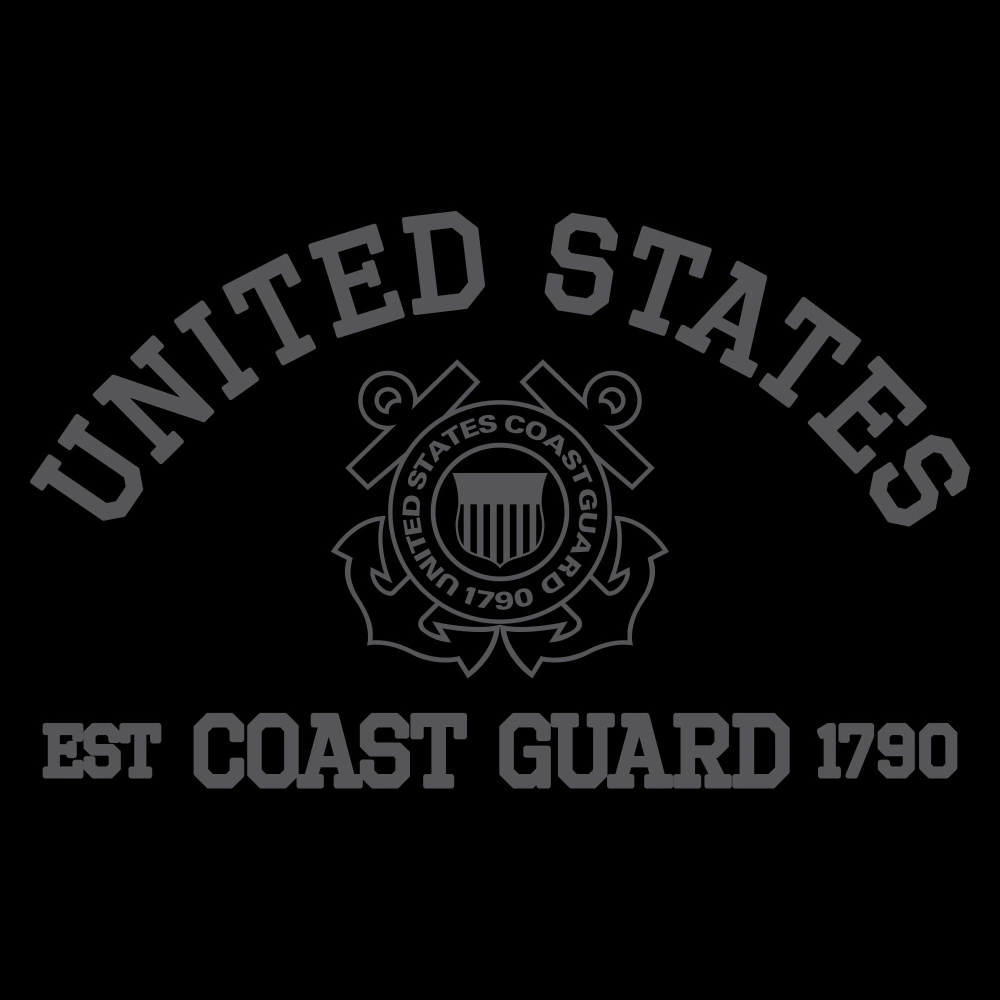 USCG - Est. 1790 T-Shirt - Black 6 USCG - Est. 1790 T-Shirt - Black - Image 4
