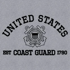 USCG - Est. 1790 T-Shirt - Heather Gray 7 USCG - Est. 1790 T-Shirt - Heather Gray -Daily Clothing Store GSCG0004 USCG Est.1790Men sTee HeatherGray WEB READY frontART