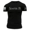 USMC - Semper Fi T-Shirt - Black -Daily Clothing Store GSMC0072 SimplySemperF WEB READY