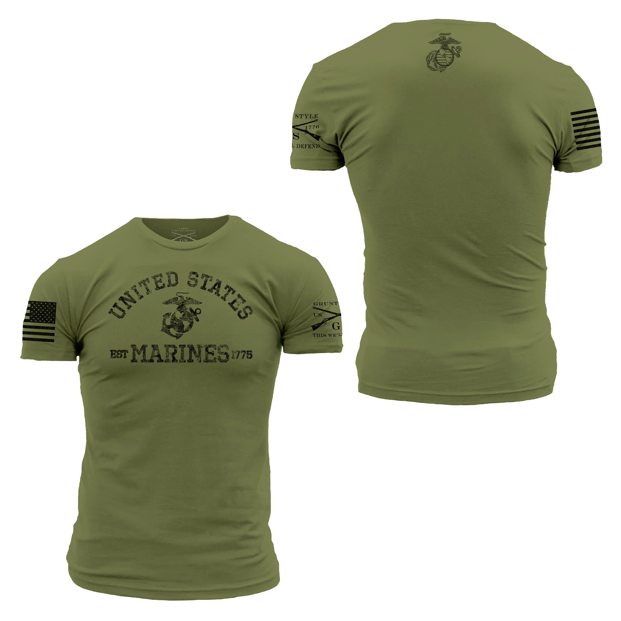 USMC - Est. 1775 T-Shirt - Military Green 3 USMC - Est. 1775 T-Shirt - Military Green
