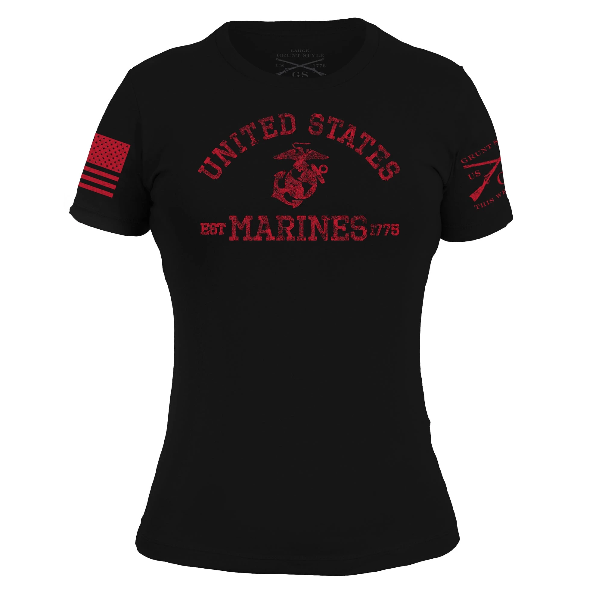 USMC - Women's Est. 1775 T-Shirt - Black 4 USMC - Women's Est. 1775 T-Shirt - Black - Image 2