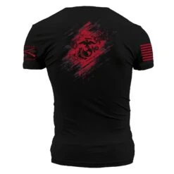 USMC - Bound In Blood T-Shirt - Black -Daily Clothing Store GSMC0099 USMC BoundInBlood WEB READYB