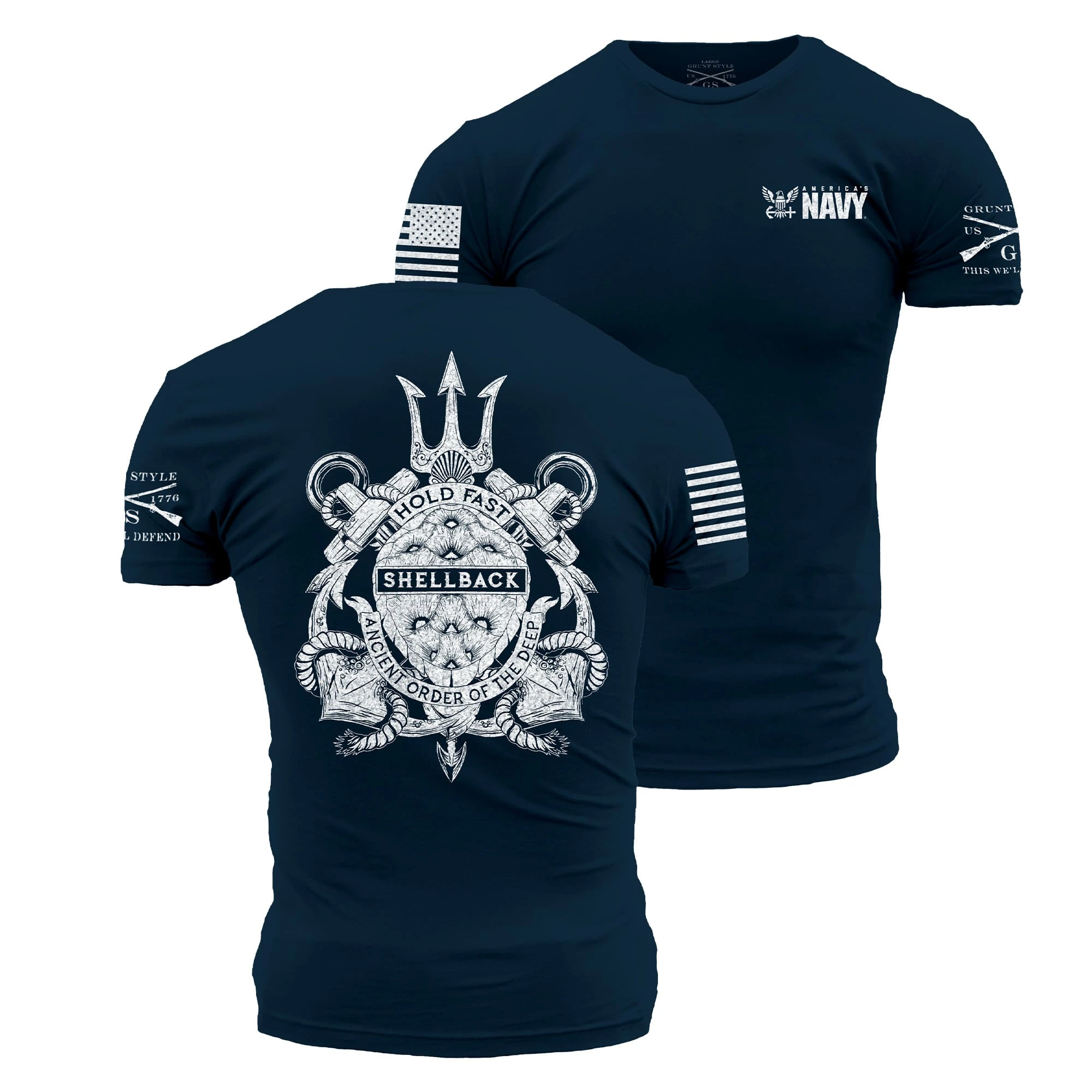 USN - Shellback Seal T-Shirt - Navy 3 USN - Shellback Seal T-Shirt - Navy