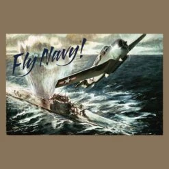 USN - Fly Navy T-Shirt - Tan -Daily Clothing Store GSNV0060 USN Fly Navy FRONT ARTWORK WEB READY min