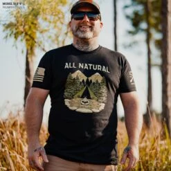 All Natural T-Shirt - Black -Daily Clothing Store Model Info Poster 2000x2000 2 GS5763All Natural Black