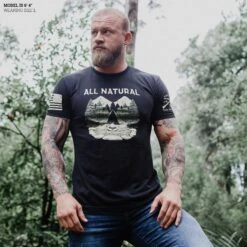 All Natural T-Shirt - Black -Daily Clothing Store Model Info Poster 2000x2000 3 GS5763All Natural Black 1