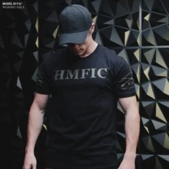 HMFIC T-Shirt - Black -Daily Clothing Store Model Info Poster 2000x2000 GS5355 HMFIC Black 4