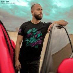 Checkered Past T-Shirt - Black -Daily Clothing Store Model Info Poster 2000x2000 GS5544 CheckeredPastMen sTee Black 2