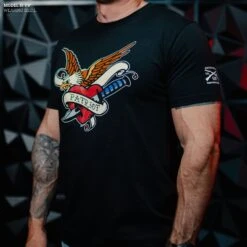 Patriot Ink T-Shirt - Black -Daily Clothing Store Model Info Poster 2000x2000 GS5793PatriotInk Black 1