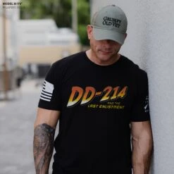 Last Enlistment T-Shirt - Black -Daily Clothing Store Model Info Poster 2000x2000 GS5907 LastEnlistment Black