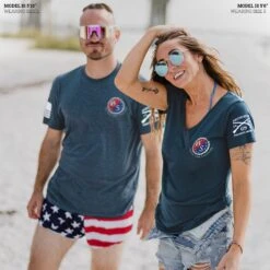 Women's Kick Ass Brewing V-Neck - Midnight Navy -Daily Clothing Store Model Info Poster 2000x2000 KickAssBrewingPAIR 87fb3fc2 6dce 4c9f a72d 74fbe99f754f