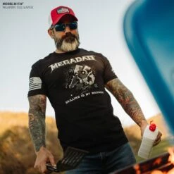 MegaDad T-Shirt - Black 9 MegaDad T-Shirt - Black -Daily Clothing Store Model Info Poster 2000x2000 GS5468 MegaDad