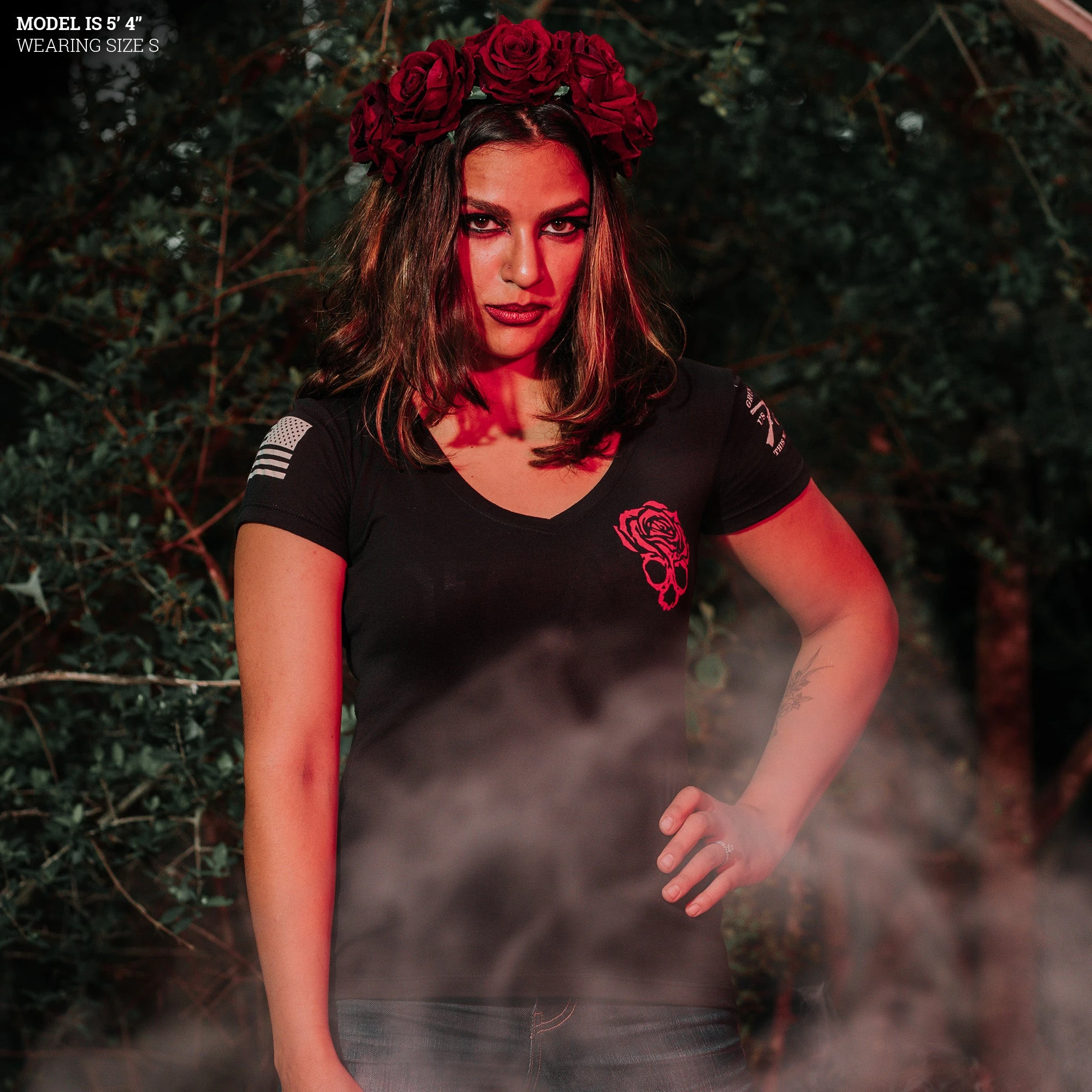 Women's Grim Reaper V-Neck - Black 5 Women's Grim Reaper V-Neck - Black - Image 3