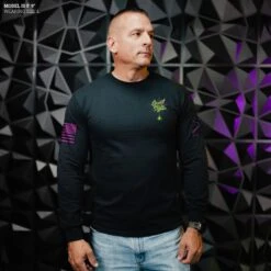 Never Trust The Living Long Sleeve - Black -Daily Clothing Store Model Info Poster 2000x2000 GS6218NeverTrusttheLivingLongSleeve