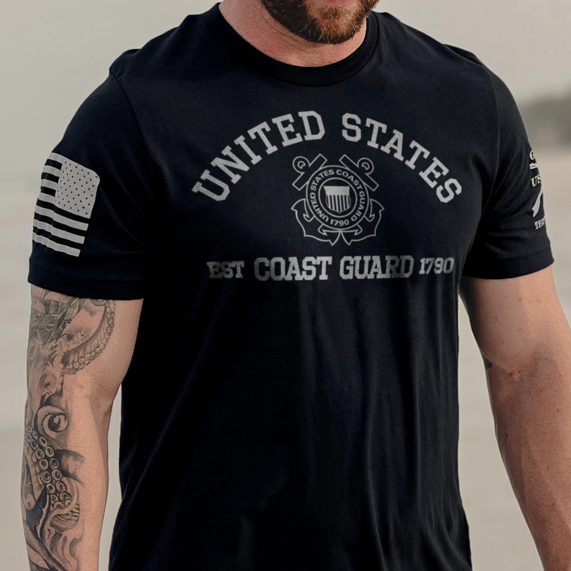 USCG - Est. 1790 T-Shirt - Black 4 USCG - Est. 1790 T-Shirt - Black - Image 2