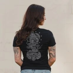 Women's Heart And Soul Of A Warrior T-Shirt - Black