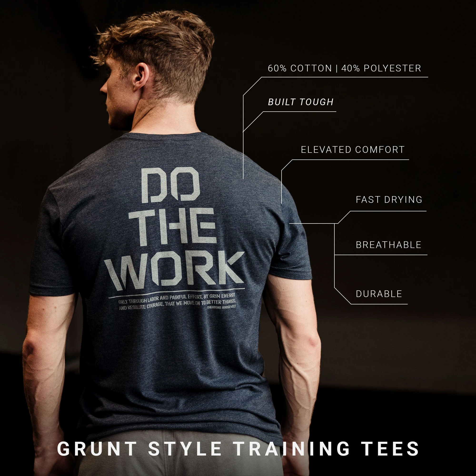 Do The Work T-Shirt - Midnight Navy 5 Do The Work T-Shirt - Midnight Navy - Image 3